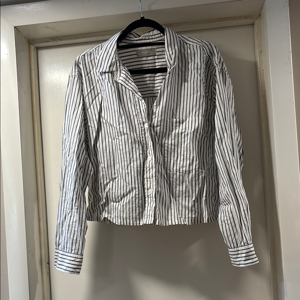 Everlane Button-Up Cropped Shirt